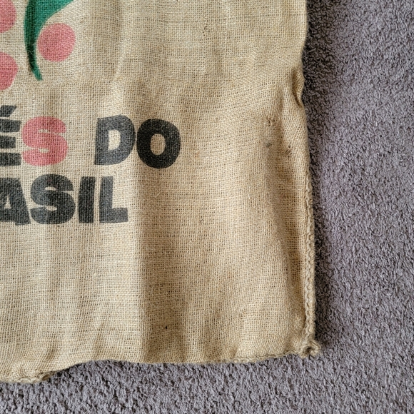 Vintage Burlap Coffee Bean Bag 26" X 39" Large Decor DIY Brasil - Picture 4 of 12